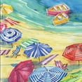 thumbnail image 3 of Gango Home Decor Modern Umbrella Cove I & II; Two 12x12in Art Prints in Brown Frames, 3 of 6