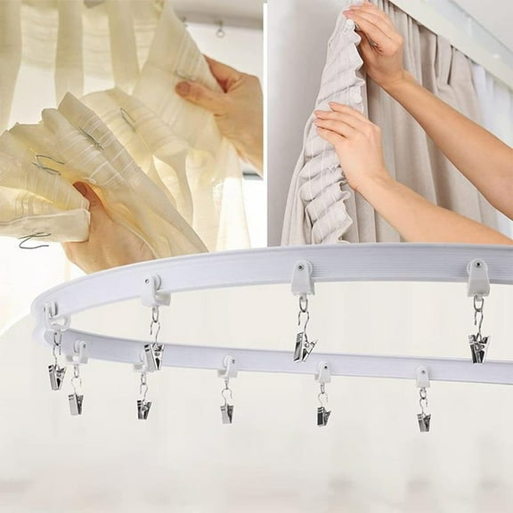 Curtain Clips & Pulleys Set 30Pcs Pulleys & 30Pcs Curtain Clips With Hooks Smile Home