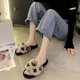 thumbnail image 5 of Pantuflas peludas para mujer,Zapatillas peludas para mujer, pantuflas con punta abierta, pantuflas peludas para mujer, muy versátiles, 5 of 13