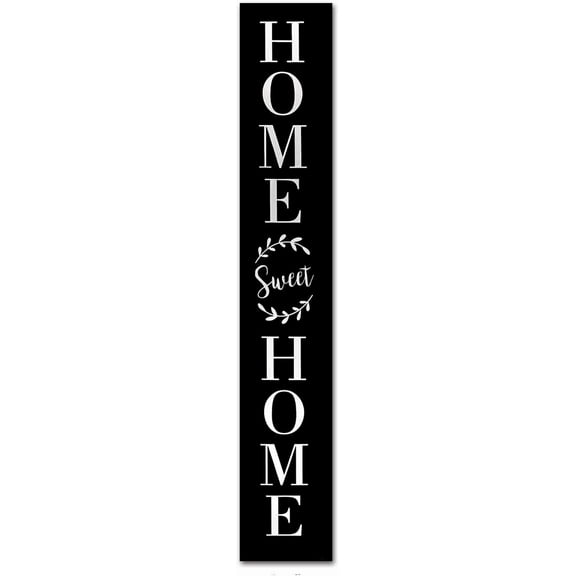 Vintage Inspirational Farmhouse Home Sweet Home Sign, Wooden Rustic Decor, Vertical Welcome Sign, for Front Farmhouse Porch Yard Wall Decor Wood Sign 6x16 Inch