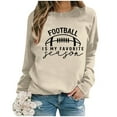 thumbnail image 3 of ADSSDQ Womens Game Day Sweatshirt Hoodies Football Mom Hoodies Long Sleeve Crewneck Football Season Shirts Casual Fall Pullover Top FB39-Khaki 2XL, 3 of 4