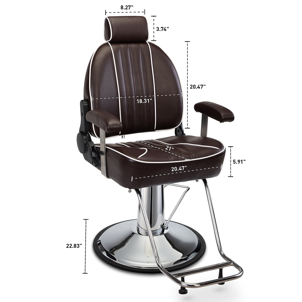 Kepooman Artist Barber Chair, Salon Chair with Headrest Hair Stylist Tattoo Chair Shampoo Salon Equipment, Brown Kepooman Artist Barber Chair, Salon Chair with Headrest Hair Stylist Tattoo Chair Shampoo Salon Equipment, Brown