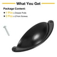 thumbnail image 3 of Drawer Pulls, 1Pcs 2-1/2" - Zinc Alloy Cup Pulls with Screws, Cabinet Hardware Handles Dresser Shell Pull for Wardrobe Bathroom Kitchen (Black), 3 of 7