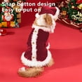 thumbnail image 5 of ZZwxWA Festive Santa Claus Dog Cat Costume with Bow Tie Soft Polyester Holiday Party Apparel for Small Pets in Sizes S M L XL Ideal for Dachshunds Chihuahuas More, 5 of 6