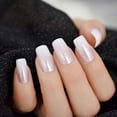 thumbnail image 1 of Set de 24 uñas iBeautying Pearl Pink French de Press on Nails, 1 of 7