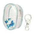 thumbnail image 5 of MERIGLARE Mini PVC Doll Bag Carrying Case, Clear Figure Display Bag with Keychain, Zipper Closure Doll Pouch for Mini Figure Blue Round, 5 of 7