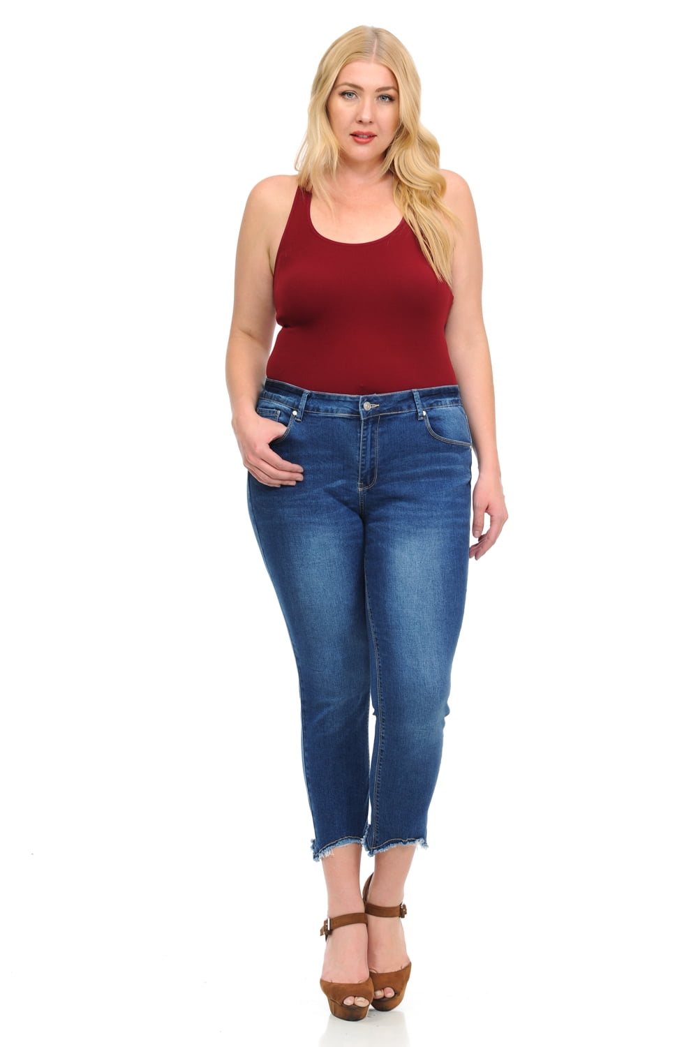 Studio Alpha Women's Jeans · Plus Size · High Waist · Push Up · Style  BS05-R - Walmart.com