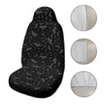 thumbnail image 4 of 2pcs Black Halloween Bats Goth Car Seat Covers Set, Spooky Bat Silhouette Abstract Pattern, Washable Breathable Front Seat Protectors with Precise Cutouts, Universal Fit for Cars SUVs Sedans Trucks,, 4 of 6