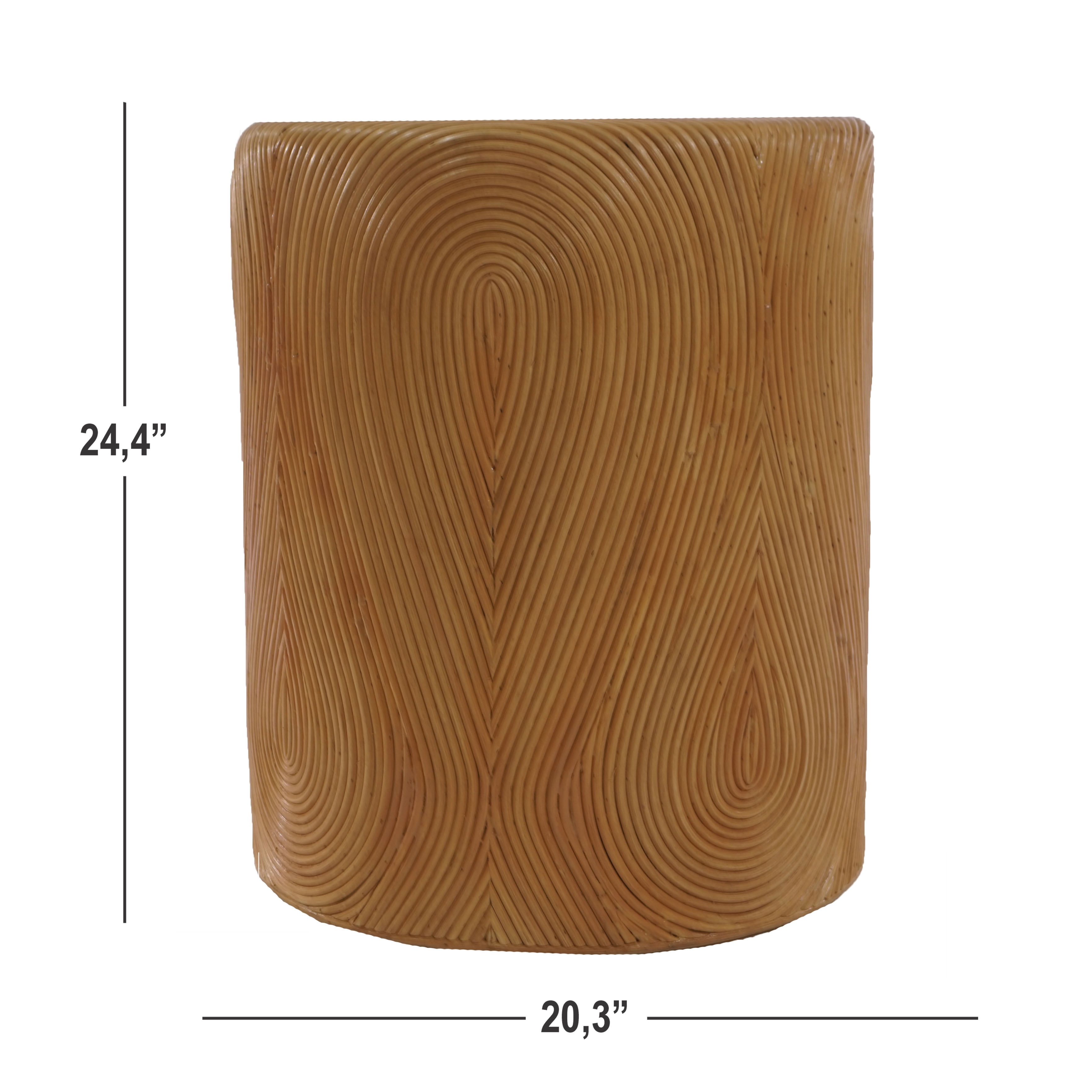Safavieh Couture Rhynne Round Rattan Modern End Table, Natural