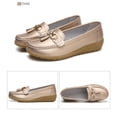 thumbnail image 2 of YAZI Women Slip On Leather Comfort Rubber Sole Flats Shoes, 2 of 6