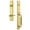 Lifetime Brass, variant on Grandeur 849852 Carre Solid Brass Rose Right Handed Dummy Full Plate 'C' Grip Handleset -