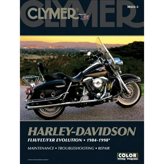 Pre-Owned Harley-Davidson Road King, Electra, Tour Glide, Low Rider Motorcycle (1984-1998) Clymer Repair Manual ^