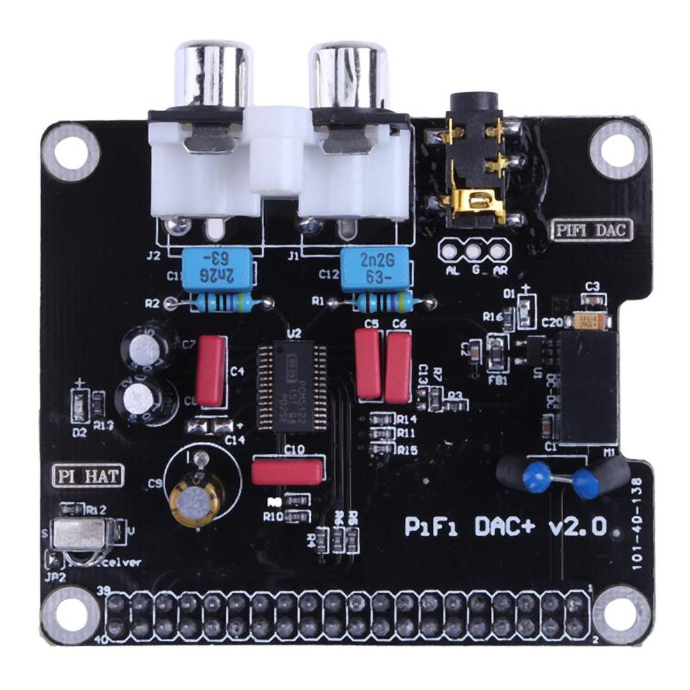 Waveshare PCM5122 Hi-Fi I2S DAC Audio Board For Raspberry Pi – 384kHz/32-bit, 3.5mm & RCA Output, 40-Pin GPIO Compatible