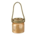 thumbnail image 2 of Kaemingk 6.25" Rope Handled Glass Hurricane - Brown, 2 of 3