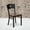 Cherry Wood Seat/Black Metal Frame, variant on Emma + Oliver Black Circle Back Metal Restaurant Chair - Cherry Wood Seat