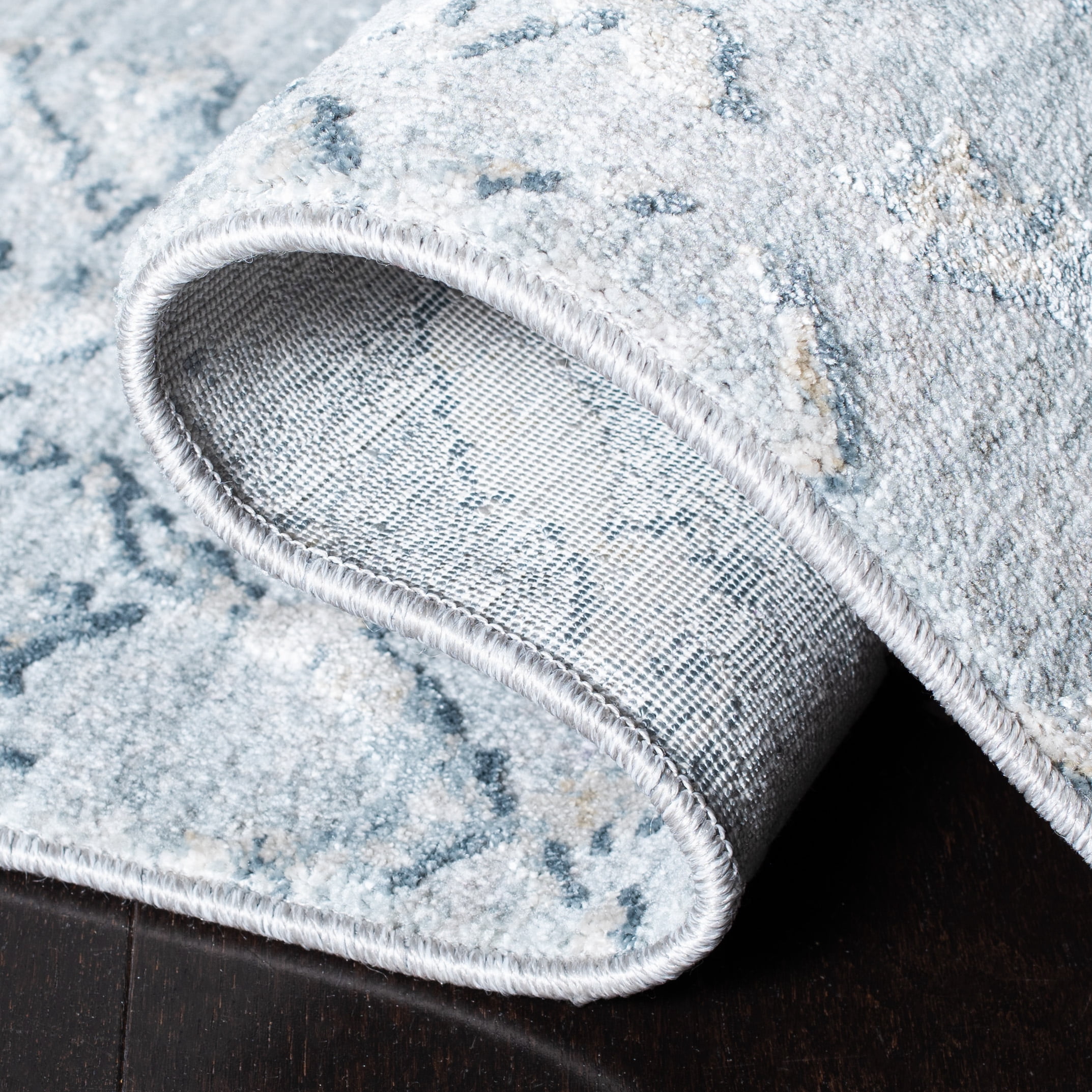 SAFAVIEH Valencia Jared Geometric Area Rug, Light Blue/Grey, 8' x 10'