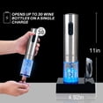 thumbnail image 4 of Electric Wine Opener, Automatic Electric Wine Bottle Corkscrew Opener with Foil Cutter, Rechargeable (Stainless Steel), 4 of 6