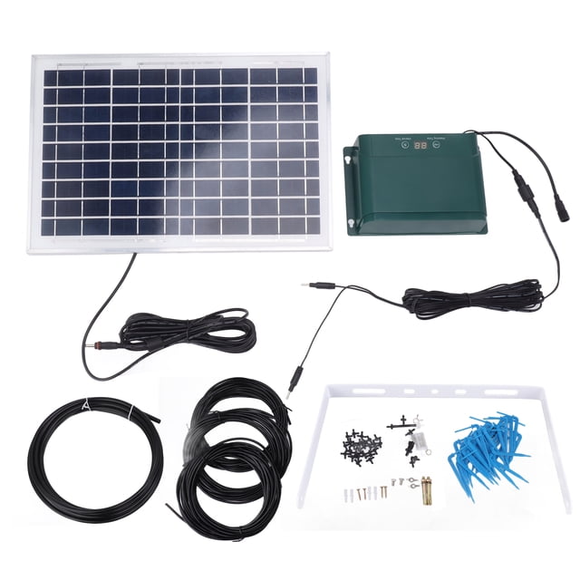 Kit de riego por goteo automático solar, sistema de riego automático fácil de instalar para balcón y jardín.