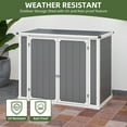 thumbnail image 5 of Dextrus 35 Cu ft Resin Storage Shed Without Shelf, 2.5’Dx4.7’Wx3.6’H All Weather Furniture for Patio, 5 of 6