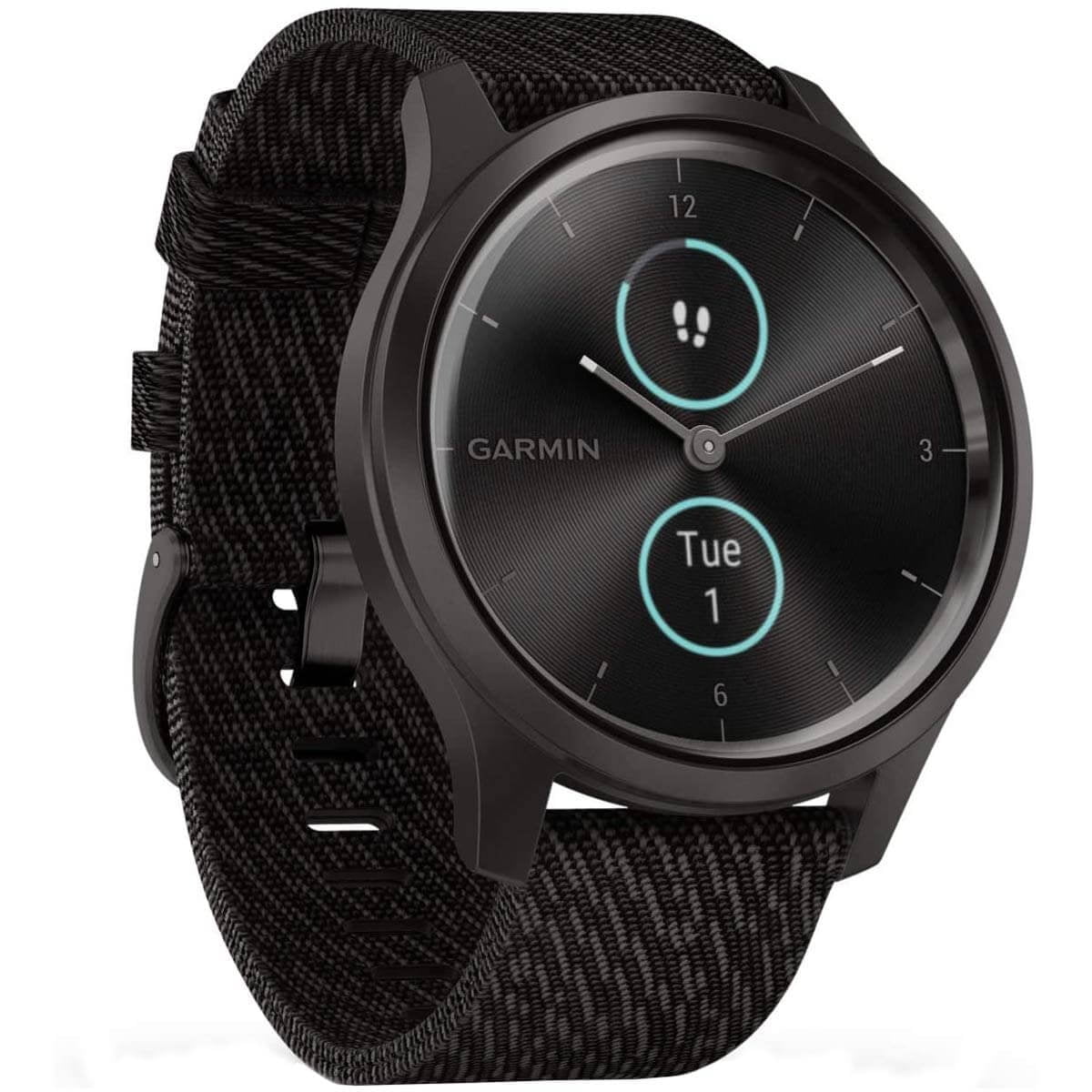 Garmin 010-02240-03 Unisex Vivomove Style Black Strap Smartwatch