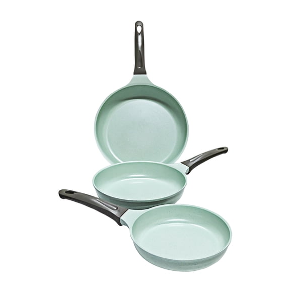 SET DE 3 SARTENES JADE PAN 20 24 Y 28 CMS Con Recubrimiento de Jade