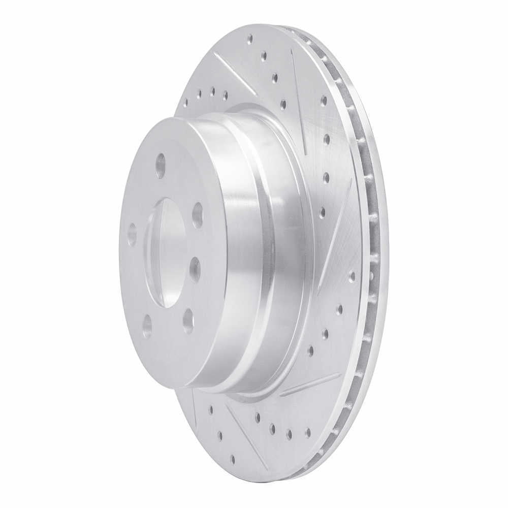 Dynamic Friction Company 631-31143R DFC Brake Rotor - Drilled And Slotted - Silver