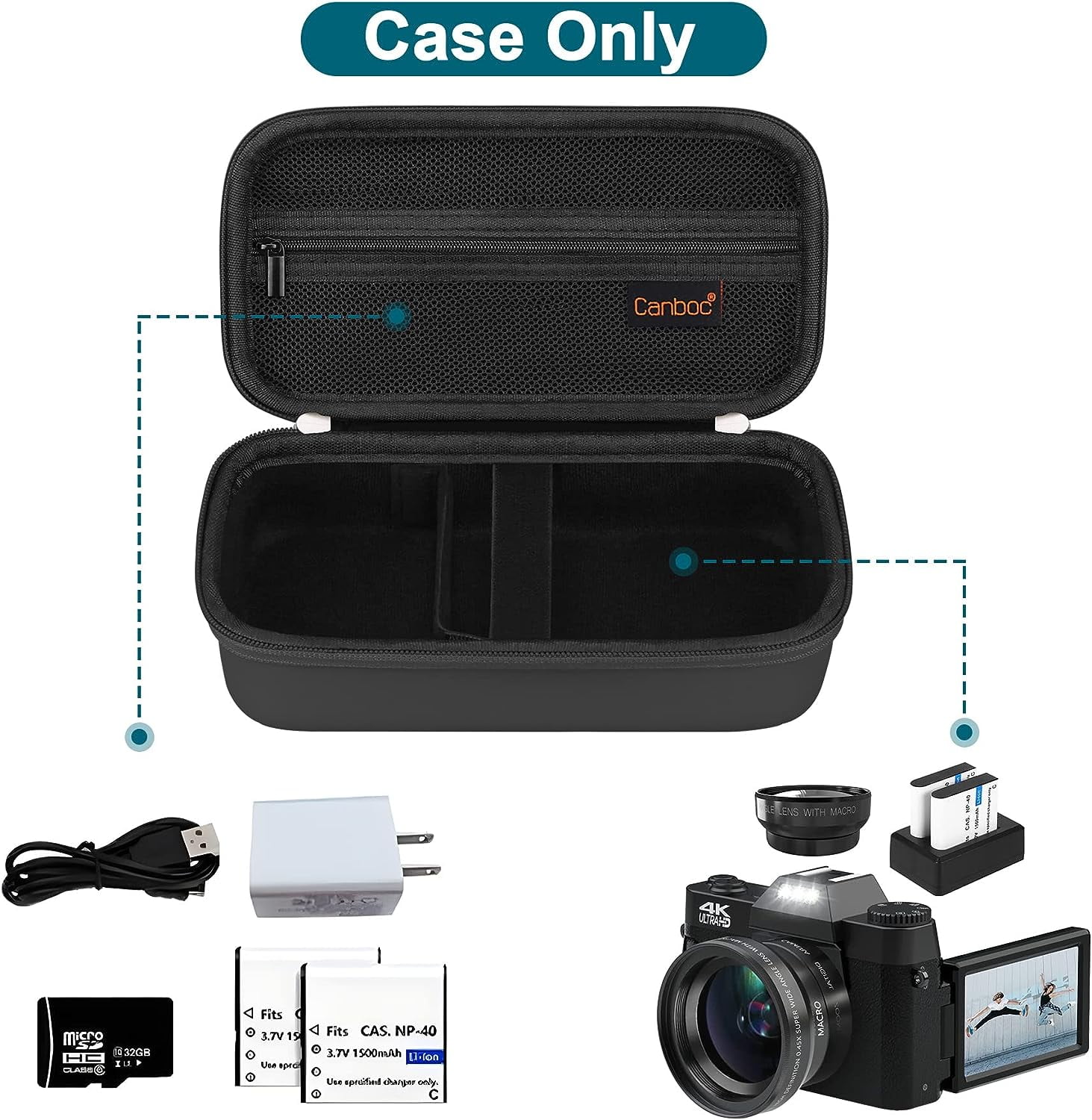 デジタルカメラ Femivo Video Camera Camcorder, 4K 48MP 並行輸入品
