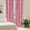 thumbnail image 2 of Ambesonne Bohemian Curtains, Curly Feathers Drawing, Pair of 28"x84", Pastel Pink and White, 2 of 5