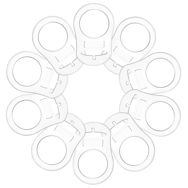 Anillos Adaptadores de Silicona FENICAL Transparente Compatibles con MAM para Chupete y Clip