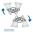 thumbnail image 2 of Fluted Glass Collection Two-Light Polished Gray Clear Prismatic Glass Traditional Bath Vanity Light, 2 of 5