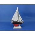 thumbnail image 6 of Hampton Nautical Wooden Endeavour Model Sailboat Decoration 9" - Small Wood Sailboat - Wooden Mo, 6 of 7