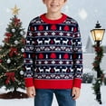thumbnail image 6 of MEZZALL Toddler Boys Girls Christmas Cartoon Prints Sweater Long Sleeve Warm Knitted Pullover Knitwear Xmas Tops Breathable O-Neck Child Dailywear, 6 of 9