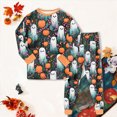 thumbnail image 6 of TOWED22 Girls Boys Halloween Pajamas Set Sleepwear Rainbow Unicorn Pjs Toddler Pumpkin Ghost Graphic Long Sleeve Jammies Kids Sleepwear(Green,6-7 Y), 6 of 9