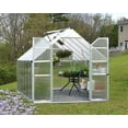 thumbnail image 2 of Palram - Canopia Essence 8' x 12' - Polycarbonate/Aluminum Walk-In Greenhouse - Silver - with 2 Roof Vents, 2 of 12