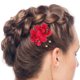 thumbnail image 2 of 2 pinzas para el pelo con flor de hibisco: Peinetas decorativas para recogidos - Tocados de boda con pinza floral para vestidos de novia, fiestas y bailes de graduación, 2 of 7