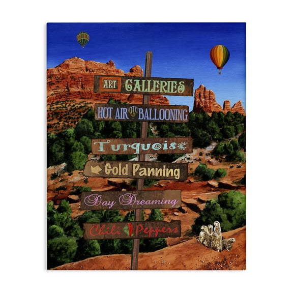 Stupell Industries Rustic Lodge Desert Activities Sign Canvas Art, 16 x 20, by Gail Fraser