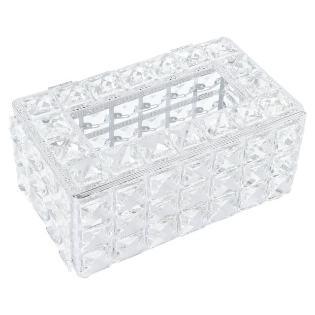 CUBIERTA CAJA DE TEJIDO DE CRISTAL SOPORTE DE TEJIDO DOMÍSTICO DELECTIVO RECTANGULAR PARA LA LA SALA DE ESTAR OFICINA DE DORMitorio
