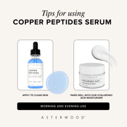 Asterwood Copper Peptides Serum for Face - Tightening, Repairing, Collagen Boosting - with GHK-Cu and Hyaluronic Acid - Fragrance-Free - 8 fl oz