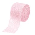 thumbnail image 1 of Unique Bargains Lace Trim 10 Yards 2 Inch Flower Elastic Lace Ribbons for Package Decoration Wedding Headbands Pink, 1 of 5