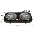 thumbnail image 4 of Autoez 2000W Electric Double Burner with 5 Level Temperature Control Portable Electric Stove for Home Dorm Office, 4 of 6