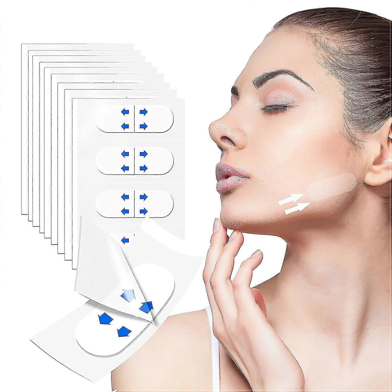 Cinta Adhesiva Para Levantar El Cuello - 5 Piezas, Translúcida, Impermeable, Efecto Antiarrugas Temporal