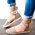 thumbnail image 7 of ZTTD Womens Flat Lace-Up Summer Holiday Sandals Shoes Strap Shoes Khaki, 7 of 7