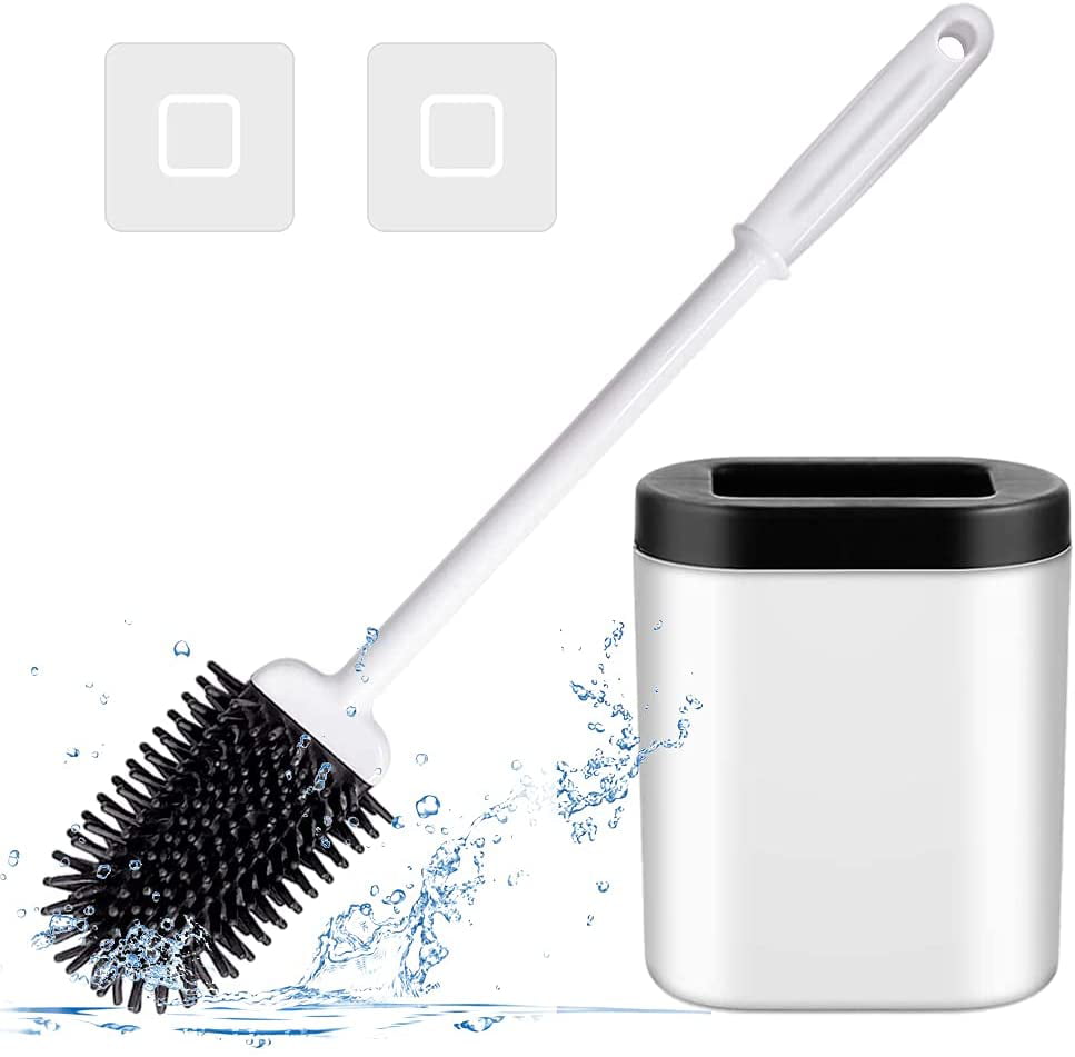 Toilet Brushes Cleaning Brushes Bathroom Silicone Bristle Strong Decontamination 