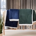 thumbnail image 5 of Eddie Bauer Solid Ultra Soft Plush Green Full/Queen Blanket, 5 of 6