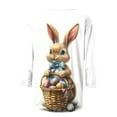 thumbnail image 4 of Fartey Easter Day Shirts for Women Plus Size Summer Crew Neck 3/4 Sleeve Tunic Tops Fashion Cute Bunny Eggs Graphic Tees Dressy Casual Holiday T Shirts 2025 Multicolor S-5XL, 4 of 5