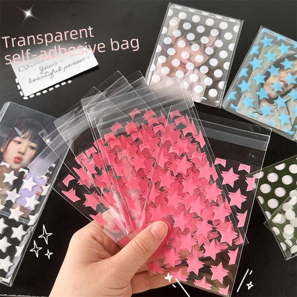 Bolsa autoadhesiva de estrella, embalaje de tarjetas, bolsa de embalaje esencial, cubierta de tarjeta, subembalaje, bolsa de embalaje de regalo