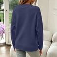 thumbnail image 4 of Daiosportswear Girls Sweater for Teen Girls Solid Soft Cable Knit Crew Neck Long Sleeve Pullover School Fall Outfits 2-15Y Navy, 4 of 9