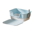 thumbnail image 2 of Eolstice Semi Enclosed High Sided Litter Box, Splash Proof Design, Ample Space for Large Cats, for Felines under 20 lbs, Covered Easy Clean Toilet, 2 of 6