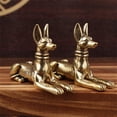thumbnail image 3 of Yihuala Table Ornament Brass Dog Statues Sitting Dog Figurines Sculptures Tabletop Centerpieces for Living Room Bedroom Decors, 3 of 11