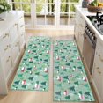 thumbnail image 4 of Kitchen Rugs Sets Of 2,Light Green Christmas Village Pattern Anti Fatigue Kitchen Mat Rugs Non Slip Washable,Decorative Kitchen Floor Mats for Kitchen,Sink,Laundry,17"X47", 4 of 5